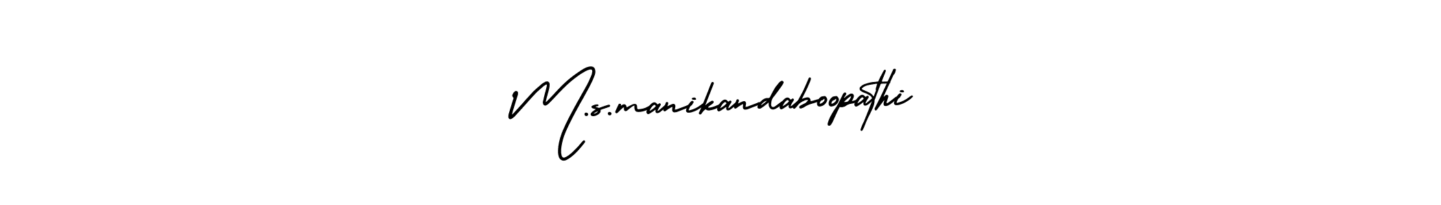 You should practise on your own different ways (AmerikaSignatureDemo-Regular) to write your name (M.s.manikandaboopathi) in signature. don't let someone else do it for you. M.s.manikandaboopathi signature style 3 images and pictures png