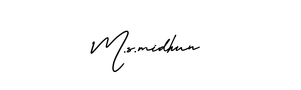 Make a beautiful signature design for name M.s.midhun. Use this online signature maker to create a handwritten signature for free. M.s.midhun signature style 3 images and pictures png