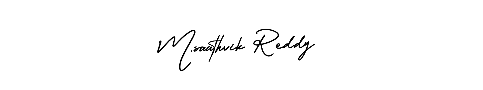 M.saathvik Reddy stylish signature style. Best Handwritten Sign (AmerikaSignatureDemo-Regular) for my name. Handwritten Signature Collection Ideas for my name M.saathvik Reddy. M.saathvik Reddy signature style 3 images and pictures png