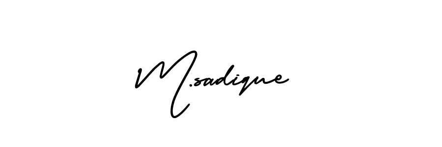 It looks lik you need a new signature style for name M.sadique. Design unique handwritten (AmerikaSignatureDemo-Regular) signature with our free signature maker in just a few clicks. M.sadique signature style 3 images and pictures png