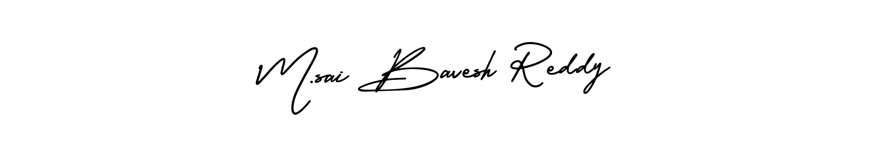 Create a beautiful signature design for name M.sai Bavesh Reddy. With this signature (AmerikaSignatureDemo-Regular) fonts, you can make a handwritten signature for free. M.sai Bavesh Reddy signature style 3 images and pictures png