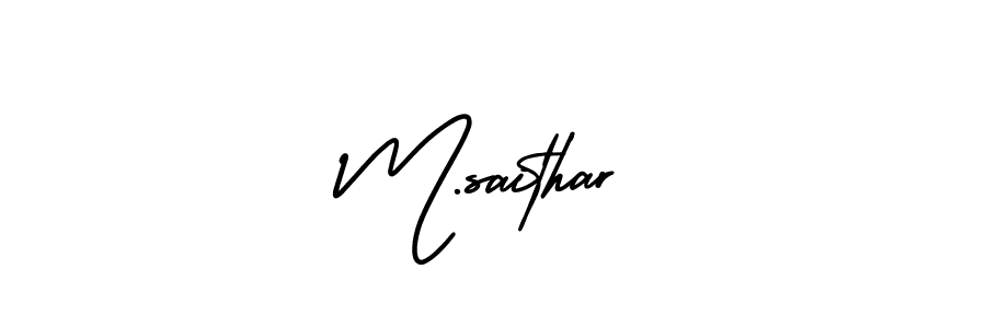 if you are searching for the best signature style for your name M.saithar. so please give up your signature search. here we have designed multiple signature styles  using AmerikaSignatureDemo-Regular. M.saithar signature style 3 images and pictures png