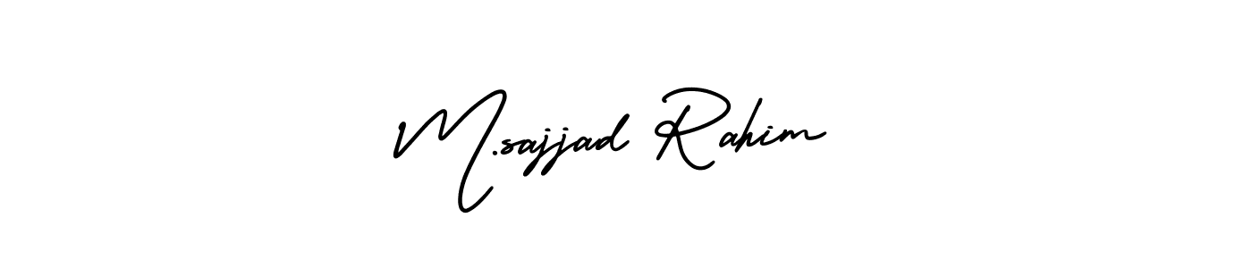 if you are searching for the best signature style for your name M.sajjad Rahim. so please give up your signature search. here we have designed multiple signature styles  using AmerikaSignatureDemo-Regular. M.sajjad Rahim signature style 3 images and pictures png