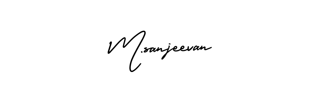 Create a beautiful signature design for name M.sanjeevan. With this signature (AmerikaSignatureDemo-Regular) fonts, you can make a handwritten signature for free. M.sanjeevan signature style 3 images and pictures png