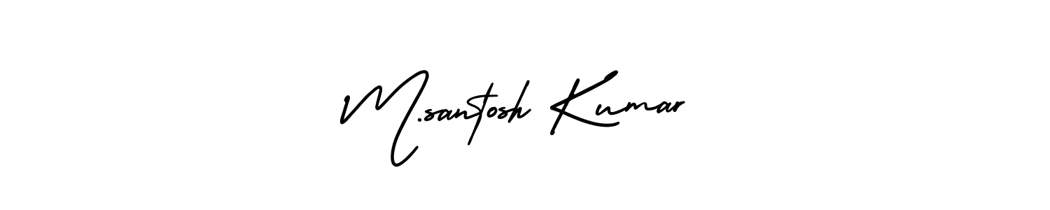 You should practise on your own different ways (AmerikaSignatureDemo-Regular) to write your name (M.santosh Kumar) in signature. don't let someone else do it for you. M.santosh Kumar signature style 3 images and pictures png