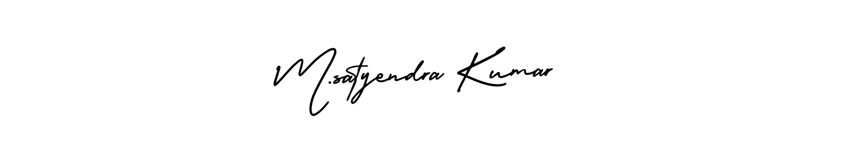Design your own signature with our free online signature maker. With this signature software, you can create a handwritten (AmerikaSignatureDemo-Regular) signature for name M.satyendra Kumar. M.satyendra Kumar signature style 3 images and pictures png