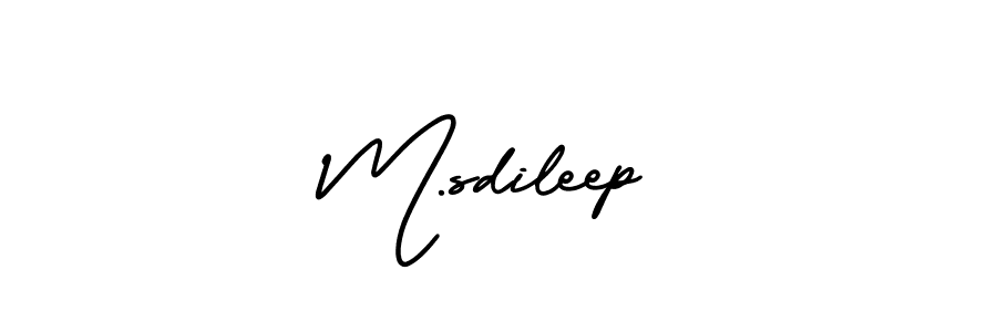 How to make M.sdileep signature? AmerikaSignatureDemo-Regular is a professional autograph style. Create handwritten signature for M.sdileep name. M.sdileep signature style 3 images and pictures png