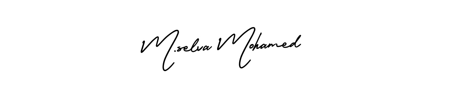 Design your own signature with our free online signature maker. With this signature software, you can create a handwritten (AmerikaSignatureDemo-Regular) signature for name M.selva Mohamed. M.selva Mohamed signature style 3 images and pictures png