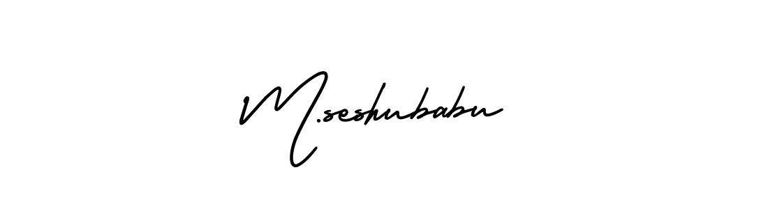 Design your own signature with our free online signature maker. With this signature software, you can create a handwritten (AmerikaSignatureDemo-Regular) signature for name M.seshubabu. M.seshubabu signature style 3 images and pictures png