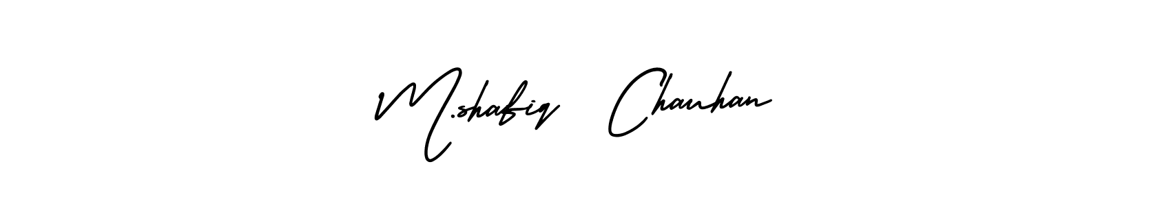 Make a beautiful signature design for name M.shafiq  Chauhan. With this signature (AmerikaSignatureDemo-Regular) style, you can create a handwritten signature for free. M.shafiq  Chauhan signature style 3 images and pictures png