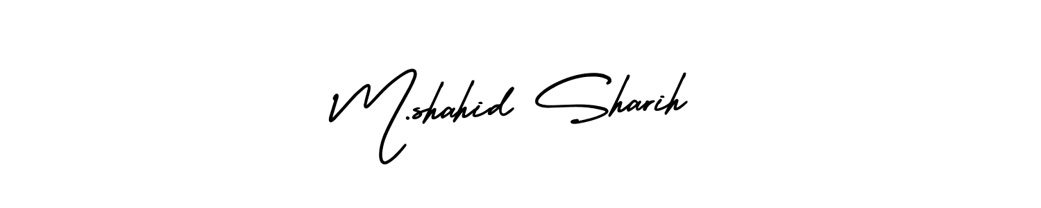 Make a beautiful signature design for name M.shahid Sharih. Use this online signature maker to create a handwritten signature for free. M.shahid Sharih signature style 3 images and pictures png