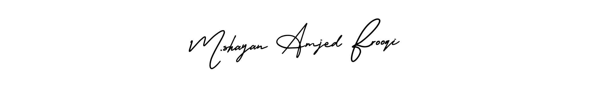 Also You can easily find your signature by using the search form. We will create M.shayan Amjed Frooqi name handwritten signature images for you free of cost using AmerikaSignatureDemo-Regular sign style. M.shayan Amjed Frooqi signature style 3 images and pictures png