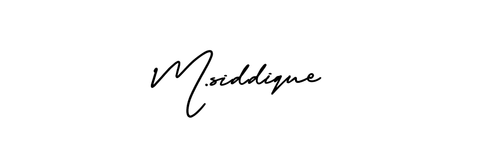 How to make M.siddique name signature. Use AmerikaSignatureDemo-Regular style for creating short signs online. This is the latest handwritten sign. M.siddique signature style 3 images and pictures png