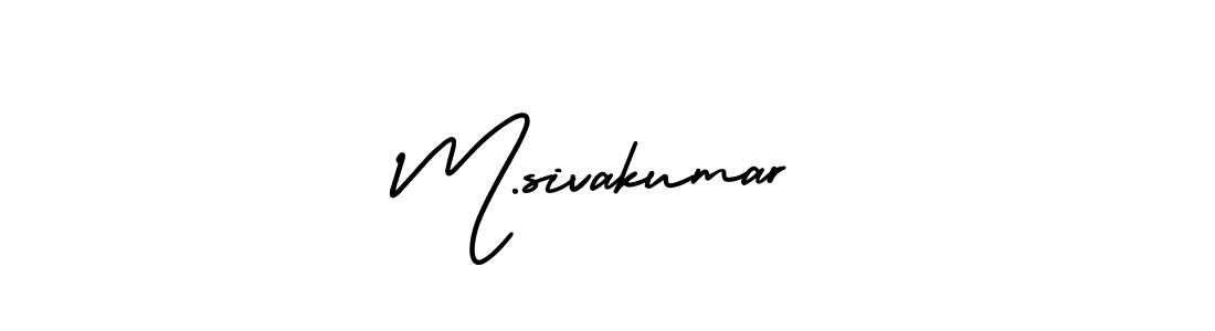 Design your own signature with our free online signature maker. With this signature software, you can create a handwritten (AmerikaSignatureDemo-Regular) signature for name M.sivakumar. M.sivakumar signature style 3 images and pictures png