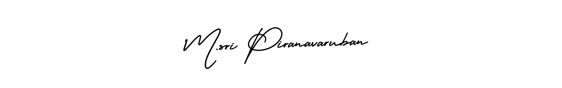 How to Draw M.sri Piranavaruban signature style? AmerikaSignatureDemo-Regular is a latest design signature styles for name M.sri Piranavaruban. M.sri Piranavaruban signature style 3 images and pictures png