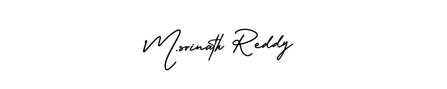 Design your own signature with our free online signature maker. With this signature software, you can create a handwritten (AmerikaSignatureDemo-Regular) signature for name M.srinath Reddy. M.srinath Reddy signature style 3 images and pictures png