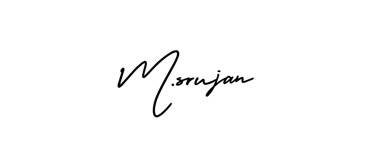 Use a signature maker to create a handwritten signature online. With this signature software, you can design (AmerikaSignatureDemo-Regular) your own signature for name M.srujan. M.srujan signature style 3 images and pictures png