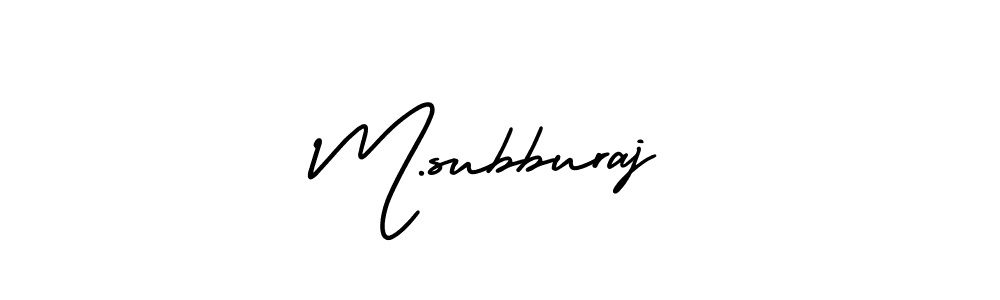 Make a beautiful signature design for name M.subburaj. With this signature (AmerikaSignatureDemo-Regular) style, you can create a handwritten signature for free. M.subburaj signature style 3 images and pictures png