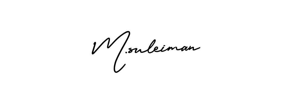 M.suleiman stylish signature style. Best Handwritten Sign (AmerikaSignatureDemo-Regular) for my name. Handwritten Signature Collection Ideas for my name M.suleiman. M.suleiman signature style 3 images and pictures png