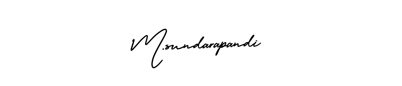 Use a signature maker to create a handwritten signature online. With this signature software, you can design (AmerikaSignatureDemo-Regular) your own signature for name M.sundarapandi. M.sundarapandi signature style 3 images and pictures png