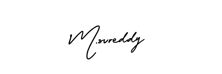 You should practise on your own different ways (AmerikaSignatureDemo-Regular) to write your name (M.svreddy) in signature. don't let someone else do it for you. M.svreddy signature style 3 images and pictures png