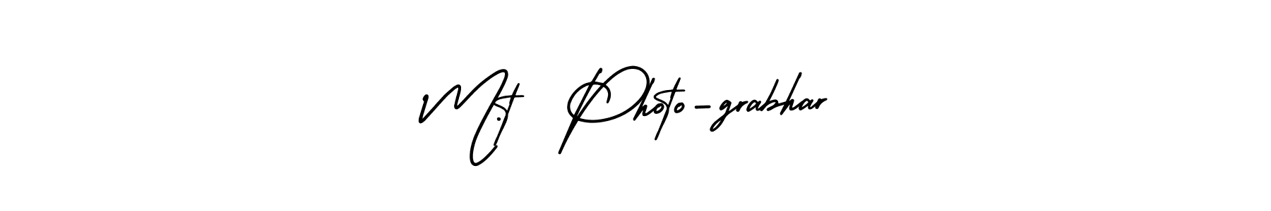 You should practise on your own different ways (AmerikaSignatureDemo-Regular) to write your name (M.t  Photo-grabhar) in signature. don't let someone else do it for you. M.t  Photo-grabhar signature style 3 images and pictures png