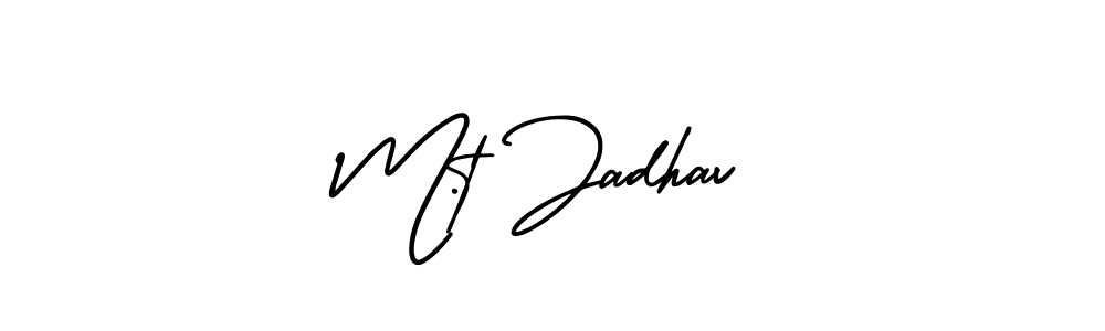 Also You can easily find your signature by using the search form. We will create M.t Jadhav name handwritten signature images for you free of cost using AmerikaSignatureDemo-Regular sign style. M.t Jadhav signature style 3 images and pictures png