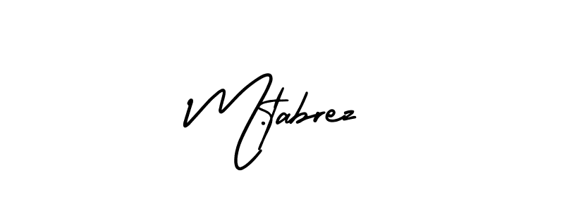 How to make M.tabrez name signature. Use AmerikaSignatureDemo-Regular style for creating short signs online. This is the latest handwritten sign. M.tabrez signature style 3 images and pictures png