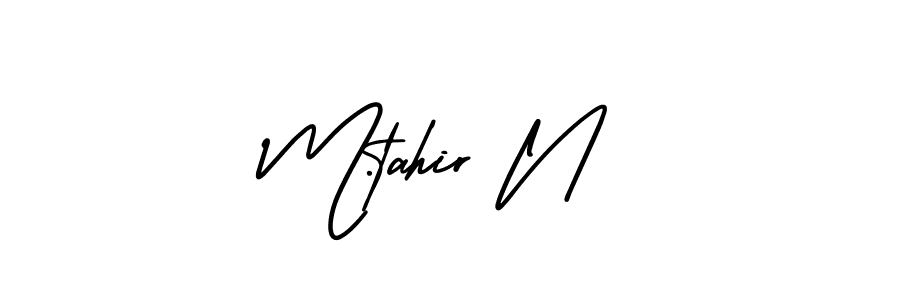 How to Draw M.tahir N signature style? AmerikaSignatureDemo-Regular is a latest design signature styles for name M.tahir N. M.tahir N signature style 3 images and pictures png