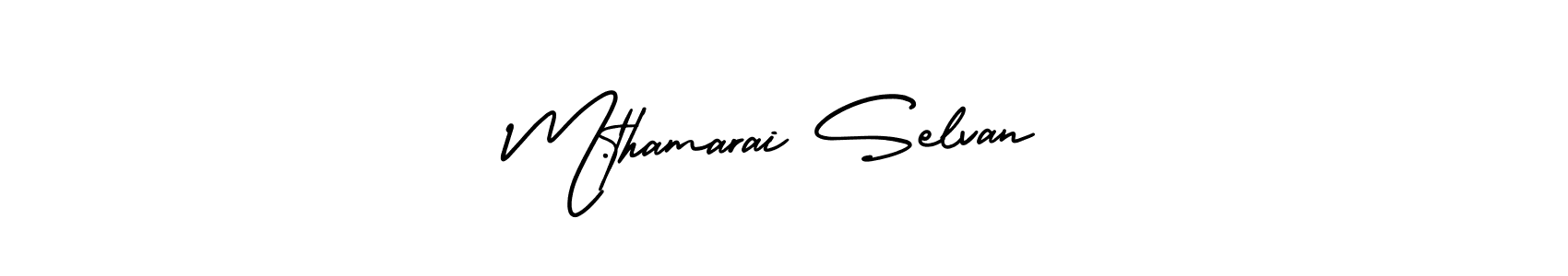 Create a beautiful signature design for name M.thamarai Selvan. With this signature (AmerikaSignatureDemo-Regular) fonts, you can make a handwritten signature for free. M.thamarai Selvan signature style 3 images and pictures png