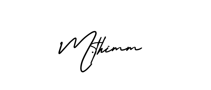 Use a signature maker to create a handwritten signature online. With this signature software, you can design (AmerikaSignatureDemo-Regular) your own signature for name M.thimm. M.thimm signature style 3 images and pictures png