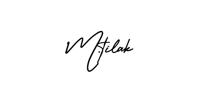 Also we have M.tilak name is the best signature style. Create professional handwritten signature collection using AmerikaSignatureDemo-Regular autograph style. M.tilak signature style 3 images and pictures png