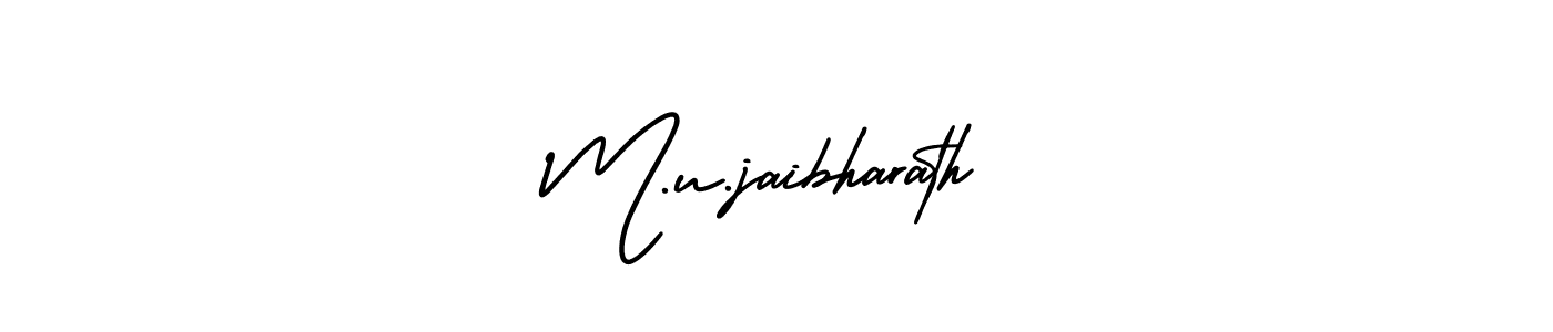 Also we have M.u.jaibharath name is the best signature style. Create professional handwritten signature collection using AmerikaSignatureDemo-Regular autograph style. M.u.jaibharath signature style 3 images and pictures png