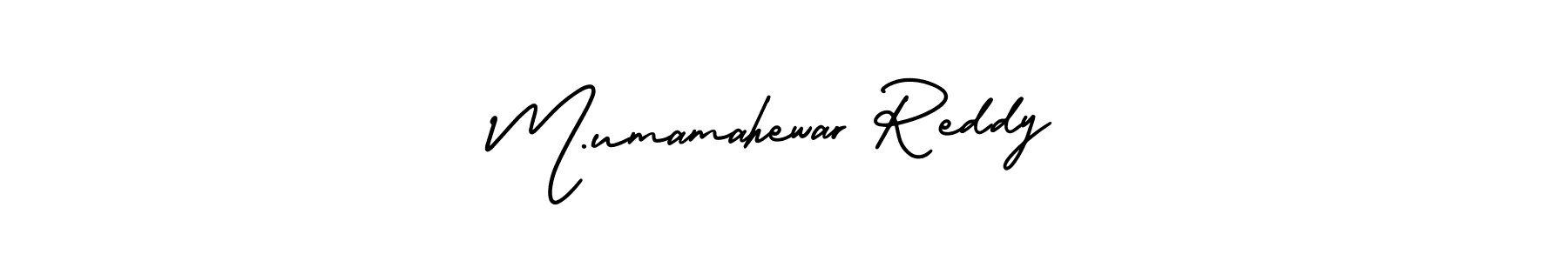 M.umamahewar Reddy stylish signature style. Best Handwritten Sign (AmerikaSignatureDemo-Regular) for my name. Handwritten Signature Collection Ideas for my name M.umamahewar Reddy. M.umamahewar Reddy signature style 3 images and pictures png