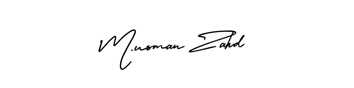 Also You can easily find your signature by using the search form. We will create M.usman Zahd name handwritten signature images for you free of cost using AmerikaSignatureDemo-Regular sign style. M.usman Zahd signature style 3 images and pictures png