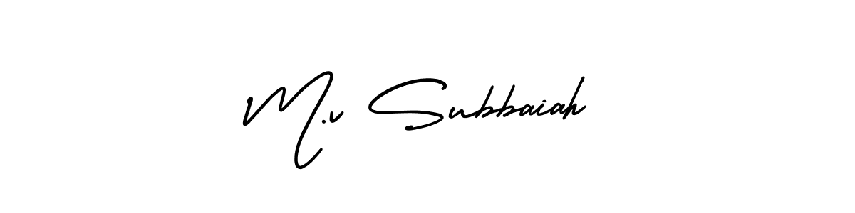 Similarly AmerikaSignatureDemo-Regular is the best handwritten signature design. Signature creator online .You can use it as an online autograph creator for name M.v Subbaiah. M.v Subbaiah signature style 3 images and pictures png