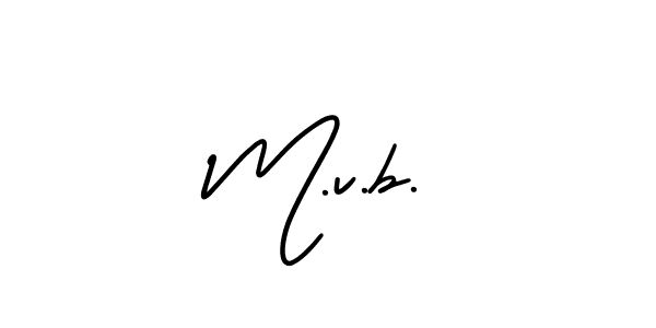 How to make M.v.b. signature? AmerikaSignatureDemo-Regular is a professional autograph style. Create handwritten signature for M.v.b. name. M.v.b. signature style 3 images and pictures png