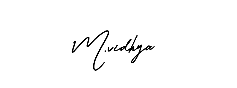 It looks lik you need a new signature style for name M.vidhya. Design unique handwritten (AmerikaSignatureDemo-Regular) signature with our free signature maker in just a few clicks. M.vidhya signature style 3 images and pictures png