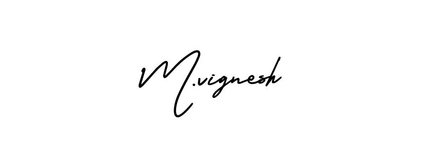 M.vignesh stylish signature style. Best Handwritten Sign (AmerikaSignatureDemo-Regular) for my name. Handwritten Signature Collection Ideas for my name M.vignesh. M.vignesh signature style 3 images and pictures png