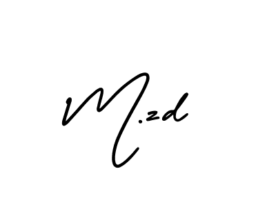 How to make M.zd signature? AmerikaSignatureDemo-Regular is a professional autograph style. Create handwritten signature for M.zd name. M.zd signature style 3 images and pictures png