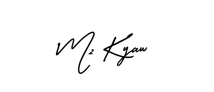 AmerikaSignatureDemo-Regular is a professional signature style that is perfect for those who want to add a touch of class to their signature. It is also a great choice for those who want to make their signature more unique. Get M2 Kyaw name to fancy signature for free. M2 Kyaw signature style 3 images and pictures png