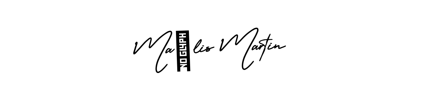 Make a beautiful signature design for name Maëlis Martin. With this signature (AmerikaSignatureDemo-Regular) style, you can create a handwritten signature for free. Maëlis Martin signature style 3 images and pictures png