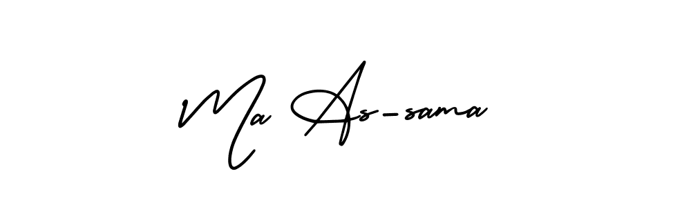 You should practise on your own different ways (AmerikaSignatureDemo-Regular) to write your name (Ma As-sama) in signature. don't let someone else do it for you. Ma As-sama signature style 3 images and pictures png