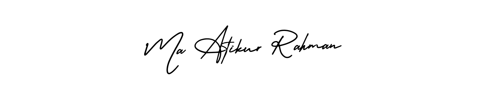 Design your own signature with our free online signature maker. With this signature software, you can create a handwritten (AmerikaSignatureDemo-Regular) signature for name Ma Atikur Rahman. Ma Atikur Rahman signature style 3 images and pictures png