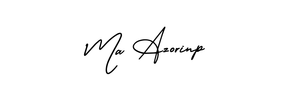 How to make Ma Azorinp signature? AmerikaSignatureDemo-Regular is a professional autograph style. Create handwritten signature for Ma Azorinp name. Ma Azorinp signature style 3 images and pictures png