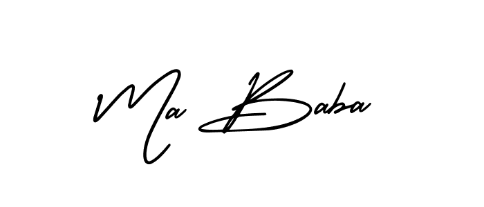 How to Draw Ma Baba signature style? AmerikaSignatureDemo-Regular is a latest design signature styles for name Ma Baba. Ma Baba signature style 3 images and pictures png
