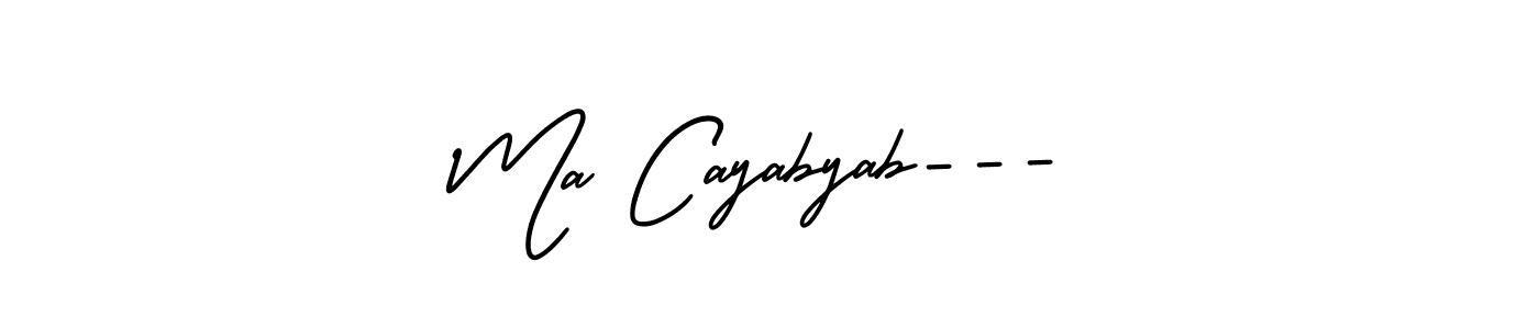 How to make Ma Cayabyab--- signature? AmerikaSignatureDemo-Regular is a professional autograph style. Create handwritten signature for Ma Cayabyab--- name. Ma Cayabyab--- signature style 3 images and pictures png