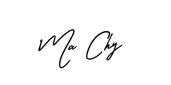 You should practise on your own different ways (AmerikaSignatureDemo-Regular) to write your name (Ma Chy) in signature. don't let someone else do it for you. Ma Chy signature style 3 images and pictures png