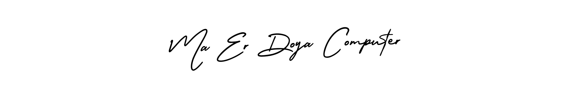 The best way (AmerikaSignatureDemo-Regular) to make a short signature is to pick only two or three words in your name. The name Ma Er Doya Computer include a total of six letters. For converting this name. Ma Er Doya Computer signature style 3 images and pictures png