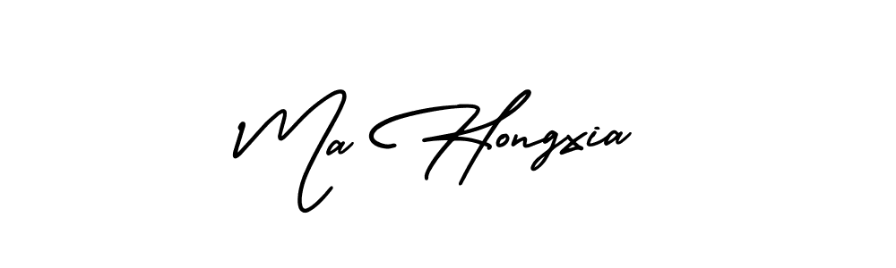 Also You can easily find your signature by using the search form. We will create Ma Hongxia name handwritten signature images for you free of cost using AmerikaSignatureDemo-Regular sign style. Ma Hongxia signature style 3 images and pictures png